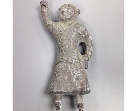 A Chinese archaistic bronze figure, 13cm.