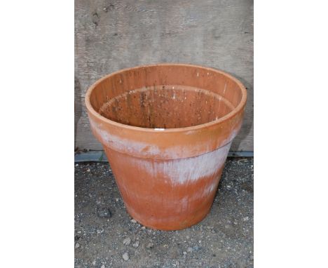 Very large terracotta planter, 30 1/2'' diameter, 27'' high.