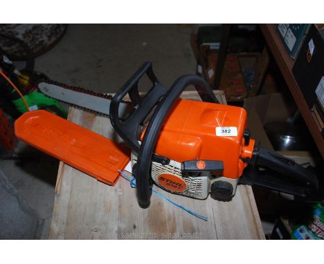 Stihl O18C petrol chainsaw, for repair and guard.