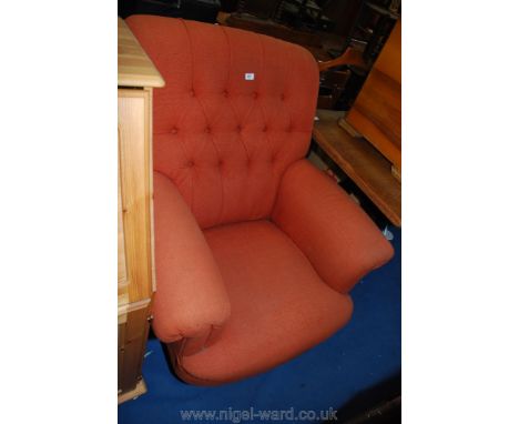 Button back armchair