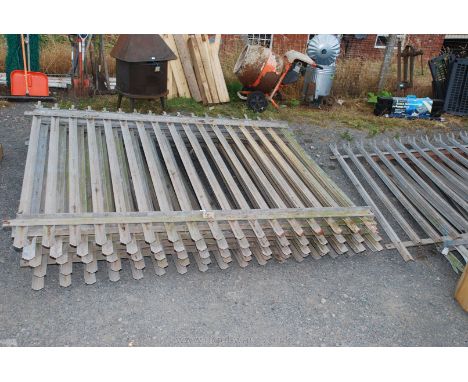 A quantity of Palisade fencing, 11 x 9' and a 4' panel