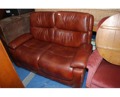 Two seater leather sofa