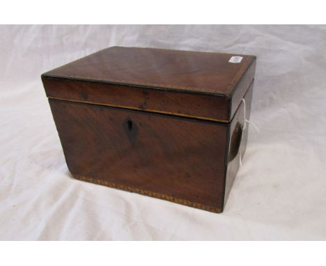 Mahogany inlaid tea caddy