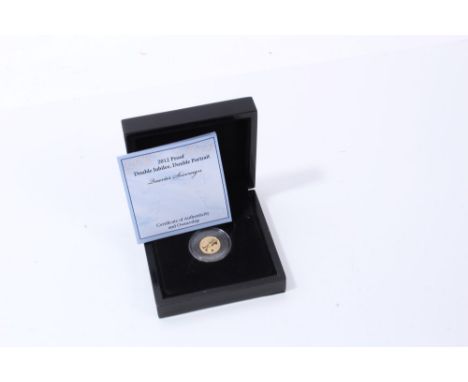 Tristan Da Cunha – London Mint Office Gold Proof Quarter Sovereign ‘Double Jubilee, Double Portrait’ 2012 (N.B. part of Serie