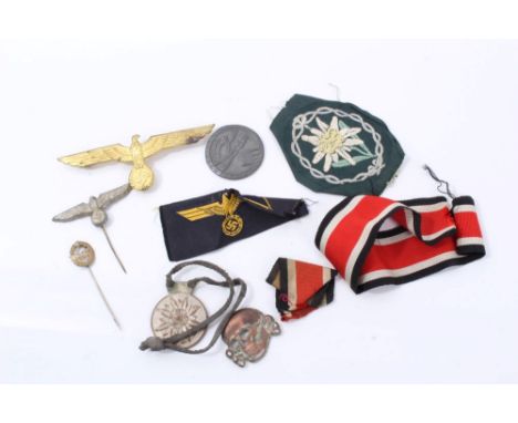 Nazi Kreigsmarine Badge, together with other Nazi Stick pins and uniform badges