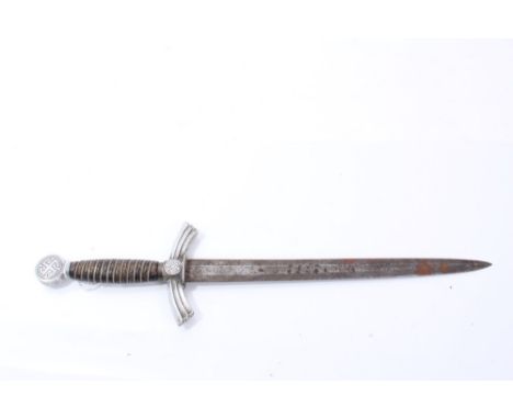 Nazi First Pattern Luftwaffe Dress dagger with wire bound leather covered grip (lacking scabbard)