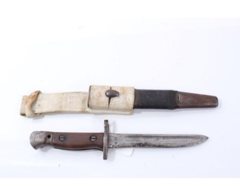 First World War British Army 1907 Pattern Enfield Bayonet, with Second World War conversion and shortening into the ‘India Pa