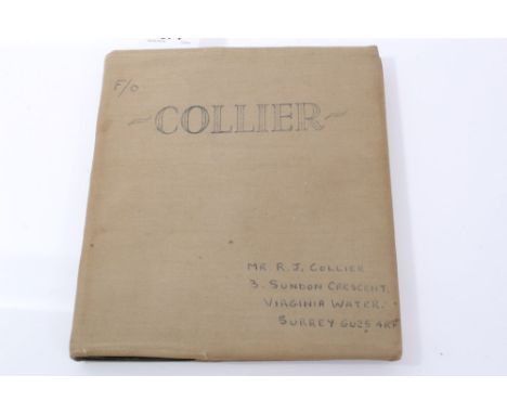 Second World War R.A.F. Flying logbook named to F/O R.J. Collier, entries begin on 22nd June 1942 with flying training, and c