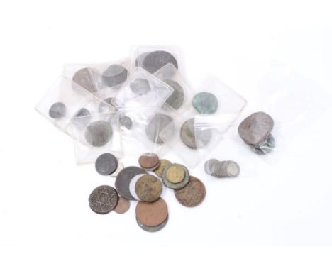 Ancients – to include Roman brass Sestertius, Dupondis and other coinage (N.B. in mostly worn or damaged condition) (qty)