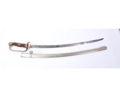 Late 19 th century Japanese Army officers’ sword with early blade in regulation military mounts and scabbard and another for 