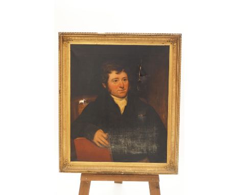 English School, 19th century, Portrait of a Gentleman, oil on canvas, 75cm x 61.5cm