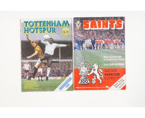 Football programmes - 1970 onwards, Cup Finals, Press Corps items, Ipswich, Wolves, England, Spurs and other London teams (82