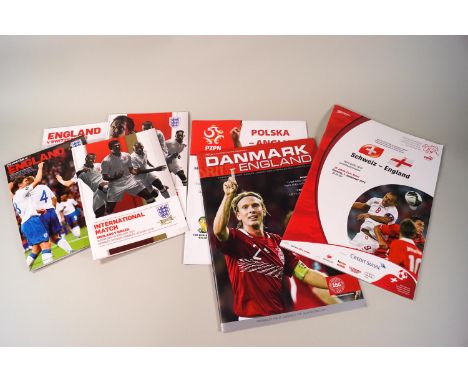 Football - England official itinerary, issued Company players, officials and Press, 2009-14 (Home and Away), World Cup, Denma