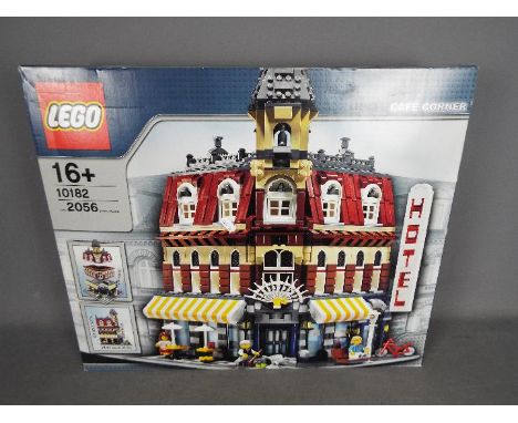 LEGO - # 10182 Cafe Corner set still factory sealed in its box with some storage scuffs and light creasing.