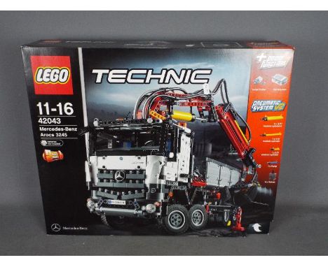 LEGO - A boxed Lego Technic Mercedes Arocs Truck # 42043 still factory sealed in its box which has some light storage wear.