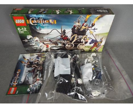 LEGO - # 7092 Skeleton's Prison Carriage from the Castle series. The box has been opened and the parts are in zip lock bags s