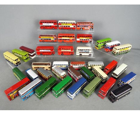 EFE - A fleet of 40 unboxed 1:76 scale diecast EFE double decker model buses. Lot includes #20007 MCW Orion Double Deck 'Plym