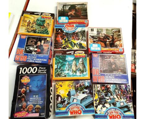 Ten vintage Doctor Who jigsaws by Whitman and others, various classic scenes (not guaranteed complete) 
