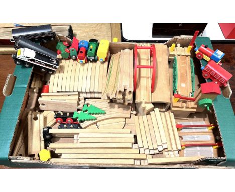 A comprehensive set of vintage Brio train tracks, engines etc 