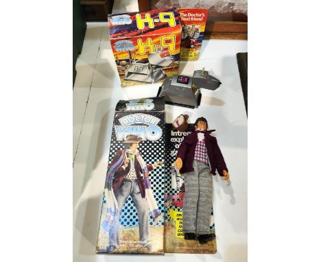 A vintage Tom Baker Doctor Who figure and K-9, by Denys Fisher, in original box (boxes slightly worn) 