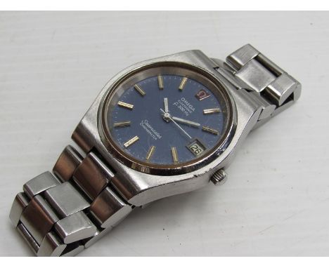 OMEGA: A steel cased Seamaster Chronometer electronic 300Hz wristwatch with centre seconds and date aperture, 38mm case diame