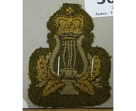 British Army 1950's onwards Bandsman service dress cloth sleeve patch.