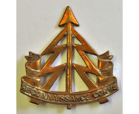 Reconnaissance Corps (Brass) cap badge, 1941-1946.  K+K 1925.