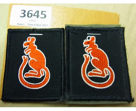 Desert Rat (7th division) cloth patch Pair (Both left facing)