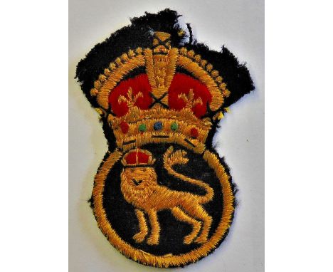 World War II Civil Defence Corps Cloth Patch, Slight Damage K.C.