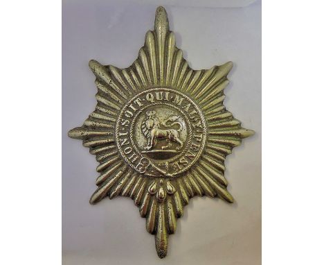 Worcester Regiment? Large Car ornament trophy. (White Metal)