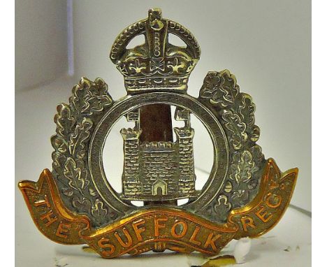 The Suffolk Regiment, WWI made by BP & CO Ltd B'Ham. Private Purchase version as worn by officers. KC