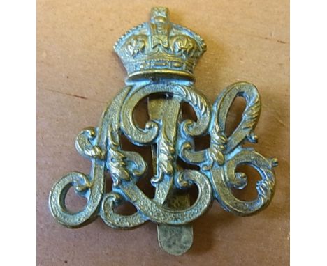 Royal Army Pay Corps, Pre 1920 variant. KC (Brass) A scarce cap badge.