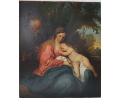Altmeister 18./19. Jahrhundert, Heilige Familie nach Raffael da Urbino, old master 18th/19th century holy family,Öl/Leinwand,