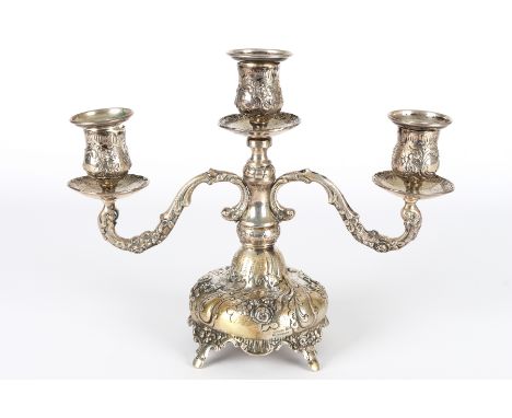 800 Silber Kerzenleuchter Adam Manns &amp; Sohn, art nouveau silver candlestick,Silber, gestempelt 800 + Halbmond&amp;Krone +