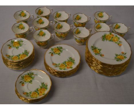 Royal Albert 'Tea Rose' part tea set including cups, saucers and side plates