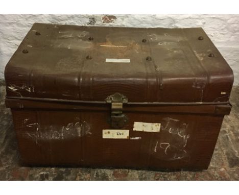 Old tin trunk