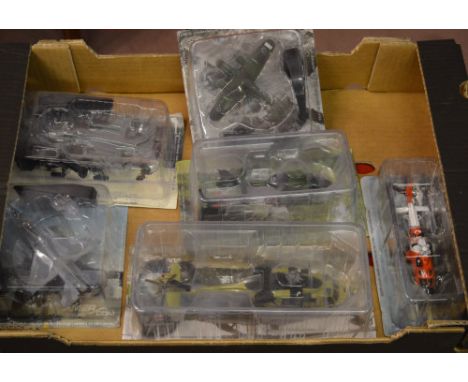 Various Amercom model vehicles including planes and helicopters 