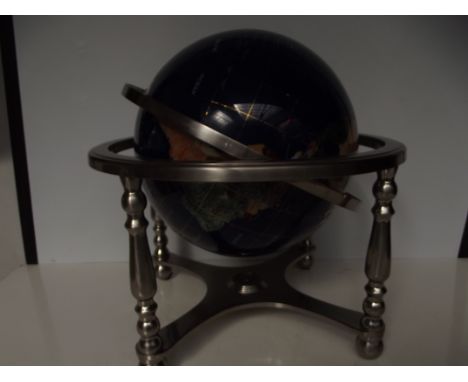 Large gemstone gimbal globe 
