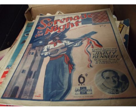 Collection of vintage sheet music