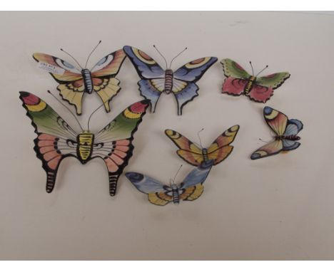 Collection of Portuguese ceramic butterflies  