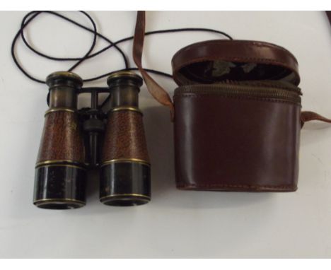 Cased set of vintage track glasses 