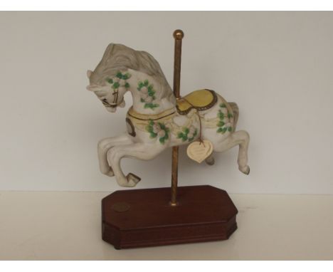 Ceramic musical carousel horse  
