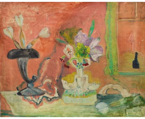Hazel (Guggenheim) McKinley (1903 New York - 1995)StilllebenIn reduzierter Farbigkeit angelegtes, teils pastos, teils lasiere