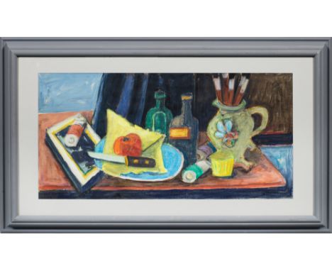 Emil van Hauth (1899 Mayen - 1974 München)AtelierstilllebenIn kräftigem Kolorit und breitem, ausdrucksstarkem Duktus gemaltes