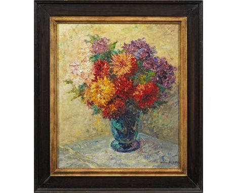 Otto Pippel (1878 Lodz - 1960 Planegg bei München)ChrysanthemenstilllebenImpressionistisches Stillleben Pippels, der durch de