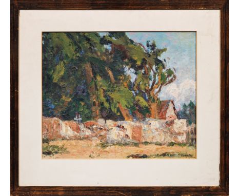 Hugo Kreyssig (1873 Coburg - 1933 München)Sommerliche LandschaftCharakteristische, impressionistische, in pastosem, breitem D