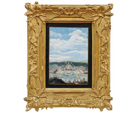 Maximilian von Geer (1680 München - 1768 ebenda)Schloss Nymphenburg mit dem Rondell von der OstseiteHöchst detailreiche, um 1