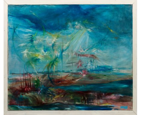 Milan Kunc (Geb. 1944 in Prag. Lebt und arbeitet ebenda)"Krajina" (Landschaft). OriginaltitelFrühe Arbeit des bedeutenden tsc