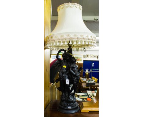 ORNATE TABLE LAMP + SHADE