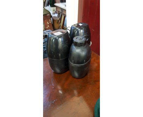 3 BRITISH ARMY CANTEENS